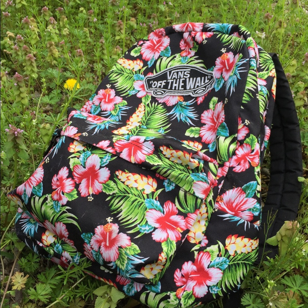 Hawaiian print vans backpack